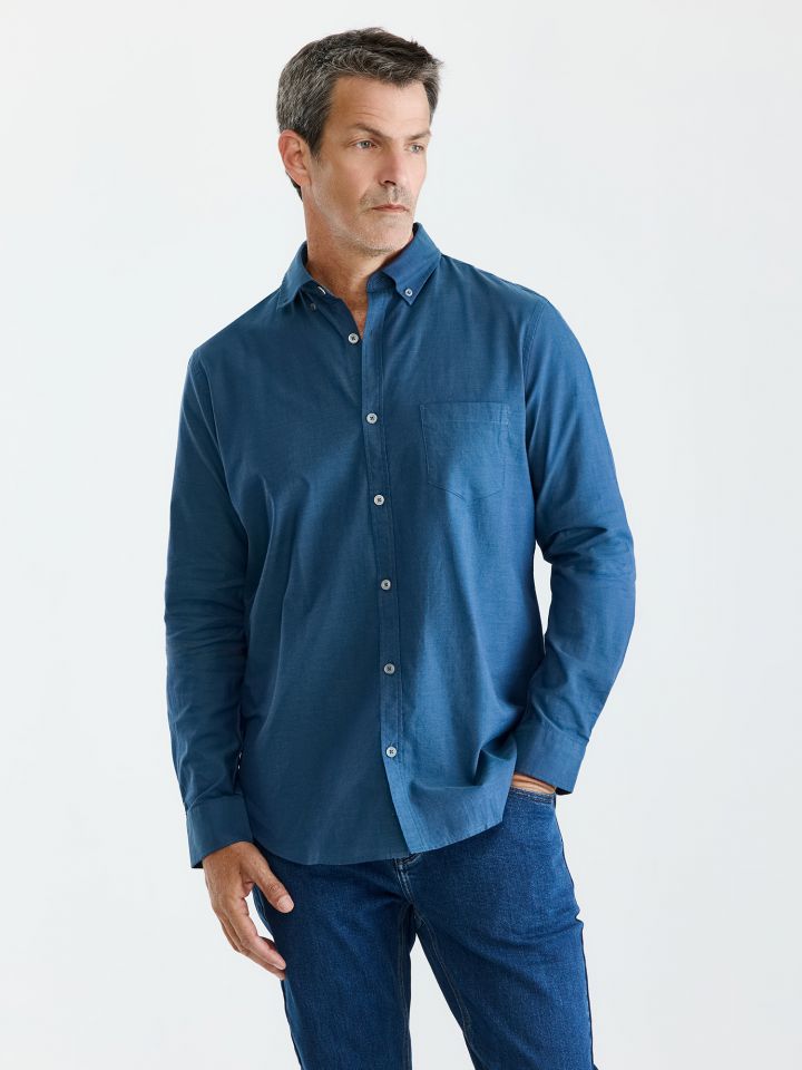 MAX MORETTI חולצה מכופתרת OXFORD בגזרת סלים פיט