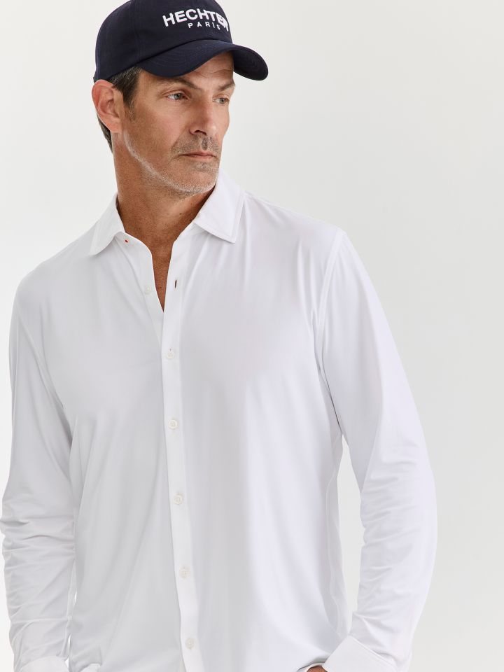 HECHTER PARIS חולצה מכופתרת טרוול בגזרת סלים פיט