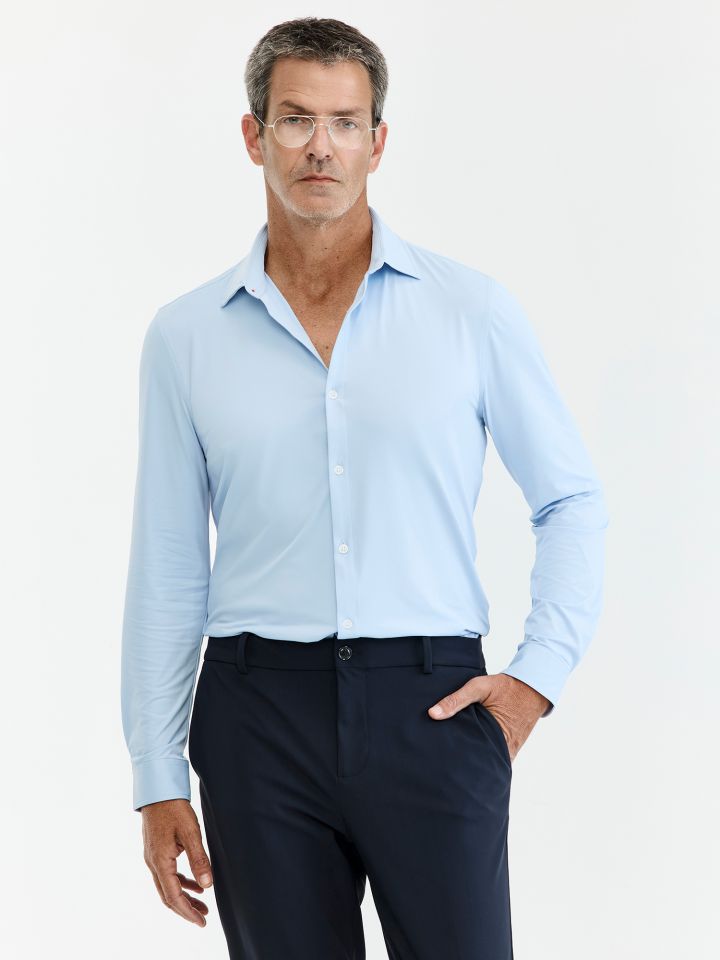 HECHTER PARIS חולצה מכופתרת טרוול בגזרת סלים פיט