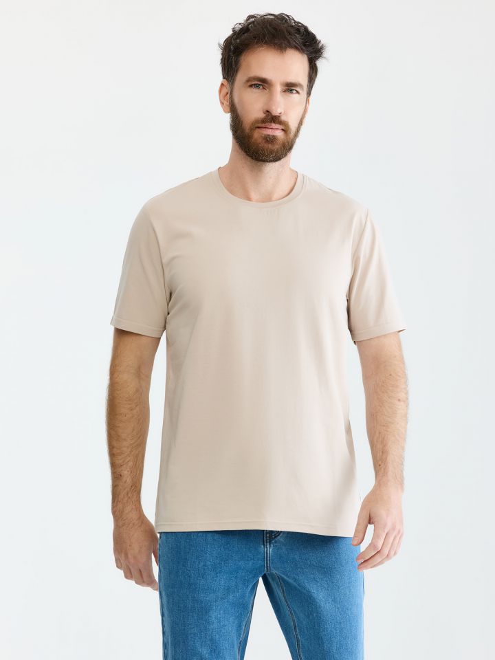 MAX MORETTI חולצת טי שירט כותנה לייקרה