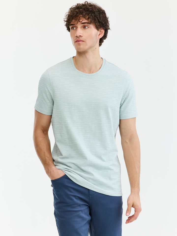 MAX MORETTI טי שירט ג’קארד טקסטורה