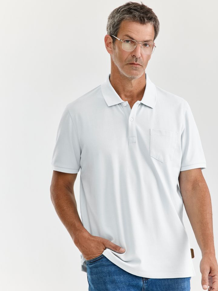 MAX MORETTI חולצת פולו פיקה עם כיס