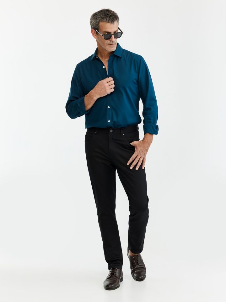 MAX MORETTI מכנסי 5 כיסים ליוסל בגזרת סטרייט