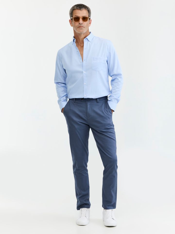 MAX MORETTI מכנסי צ’ינו ליוסל בגזרת סלים