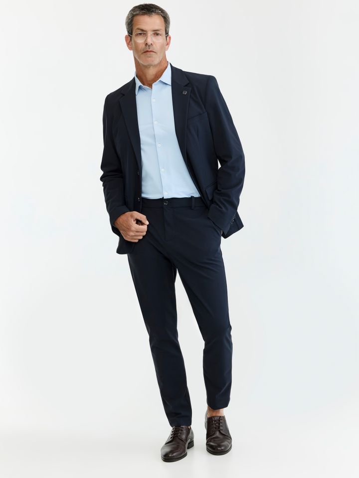 HECHTER PARIS מכנס חליפת טק בגזרת סלים