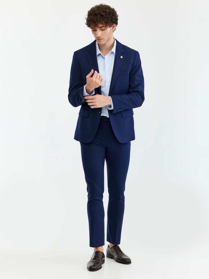 HECHTER PARIS מכנס חליפת אירועים בגזרת סלים