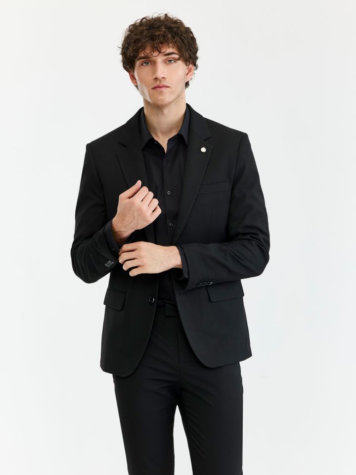 HECHTER PARIS ג’קט חליפת אירועים בגזרת סלים