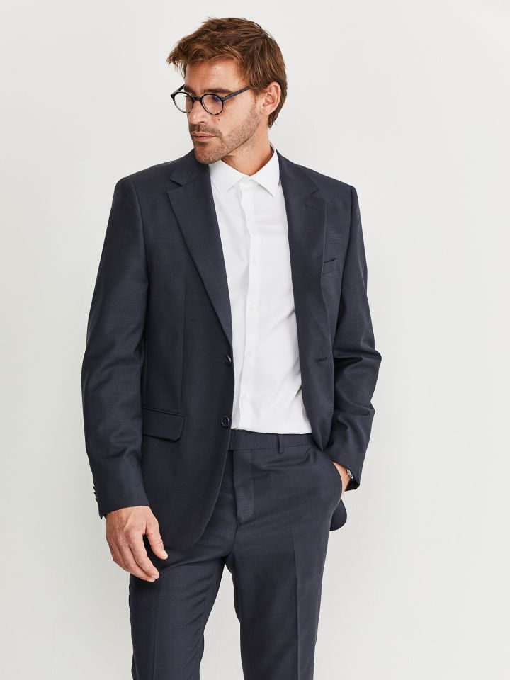 HECHTER PARIS  ג’קט חליפת צמר סלים