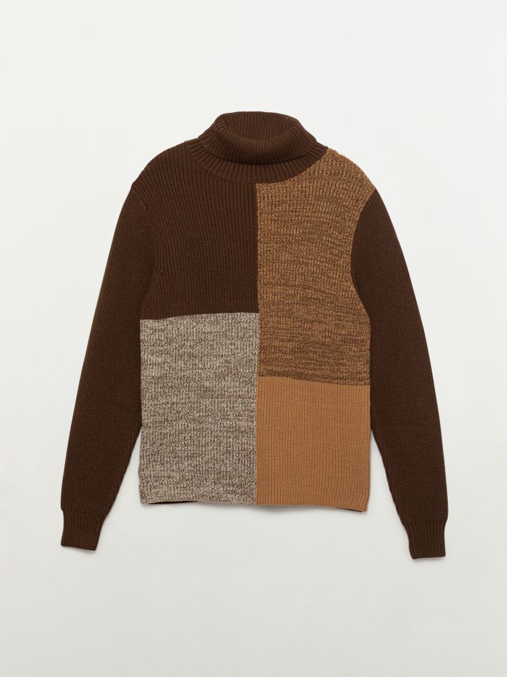 סוודר גולף קולור בלוק