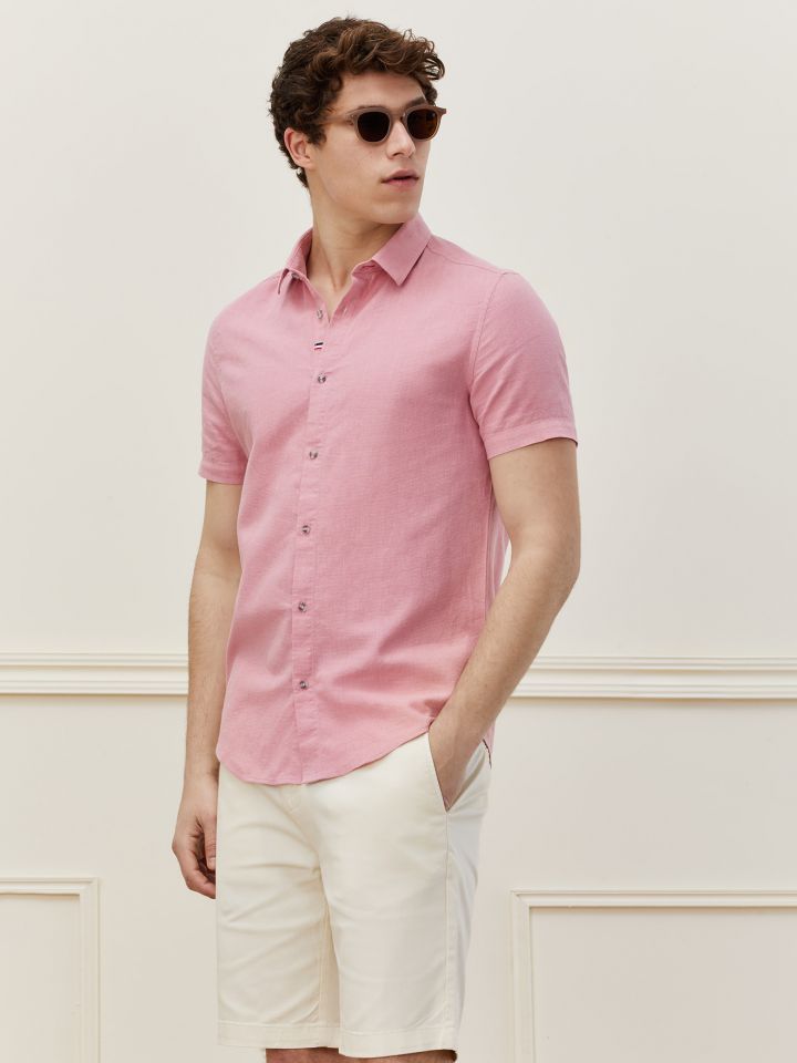 HECHTER PARIS חולצת פשתן מכופתרת פפיטה