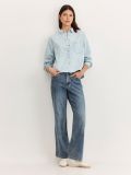 חולצת ג’ינס ארוכה פייזלי