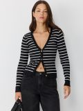 קרדיגן סרוג עם פסים