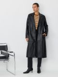 מעיל ארוך דמוי עור
