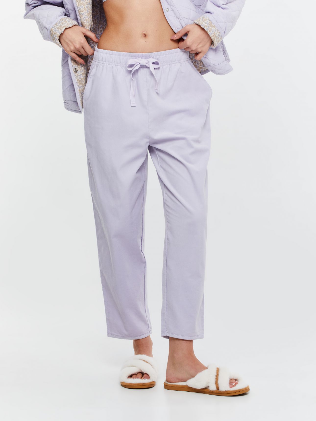 מכנסי קורדרוי עם שרוך