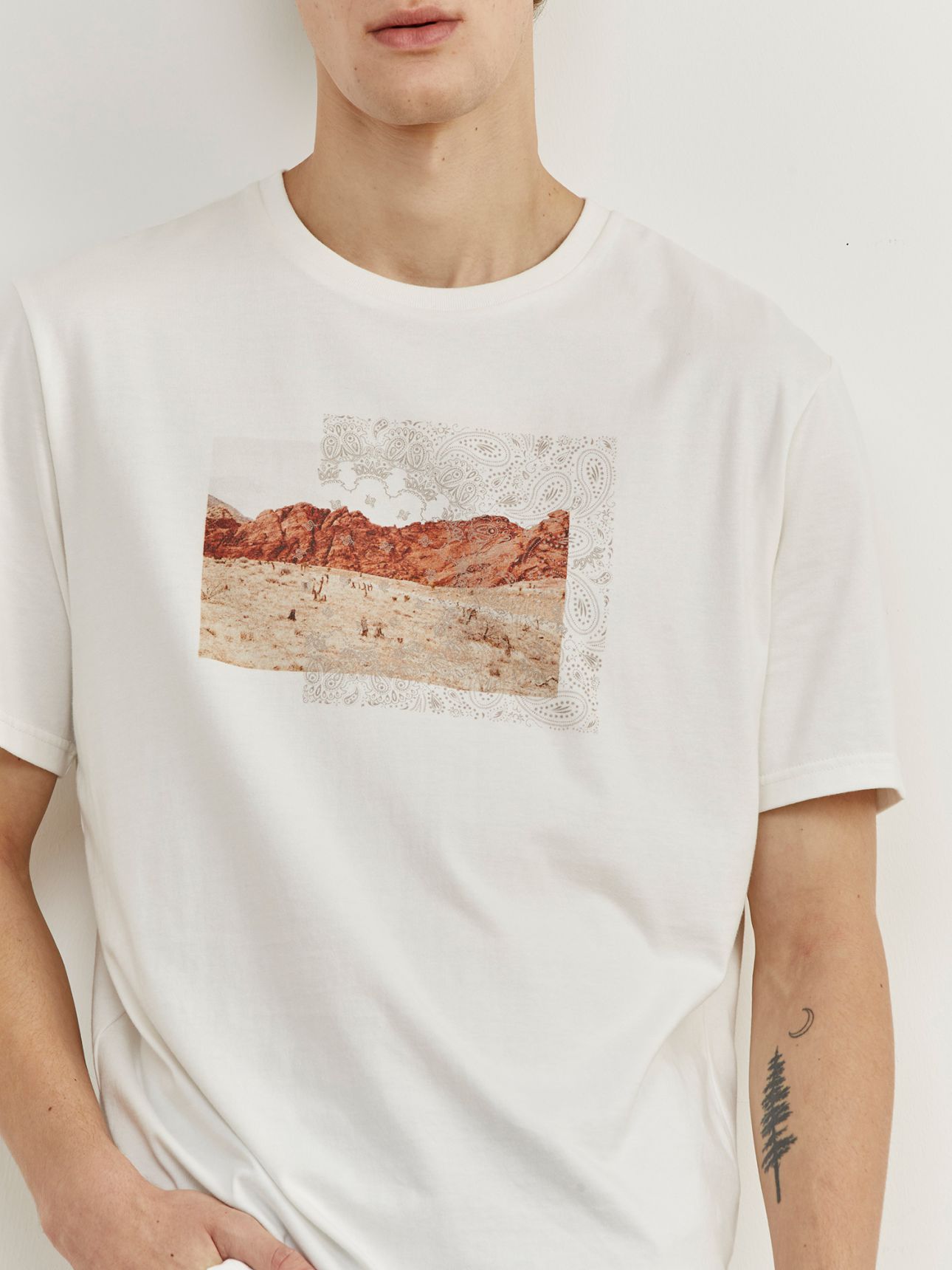 טי שירט קצרה עם הדפס