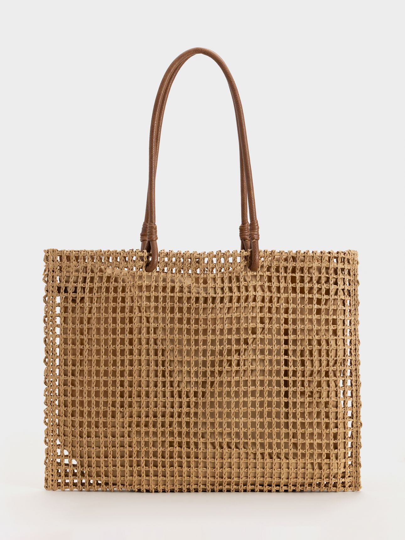 תיק צד במראה קש מחורר