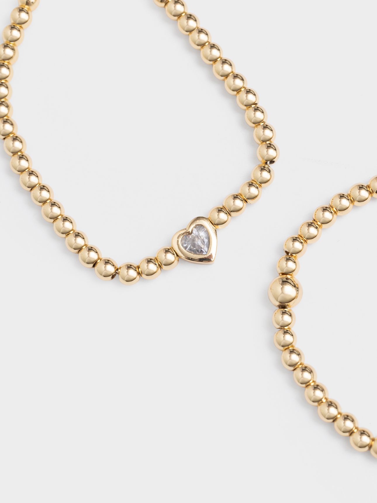 זוג צמידי לבבות