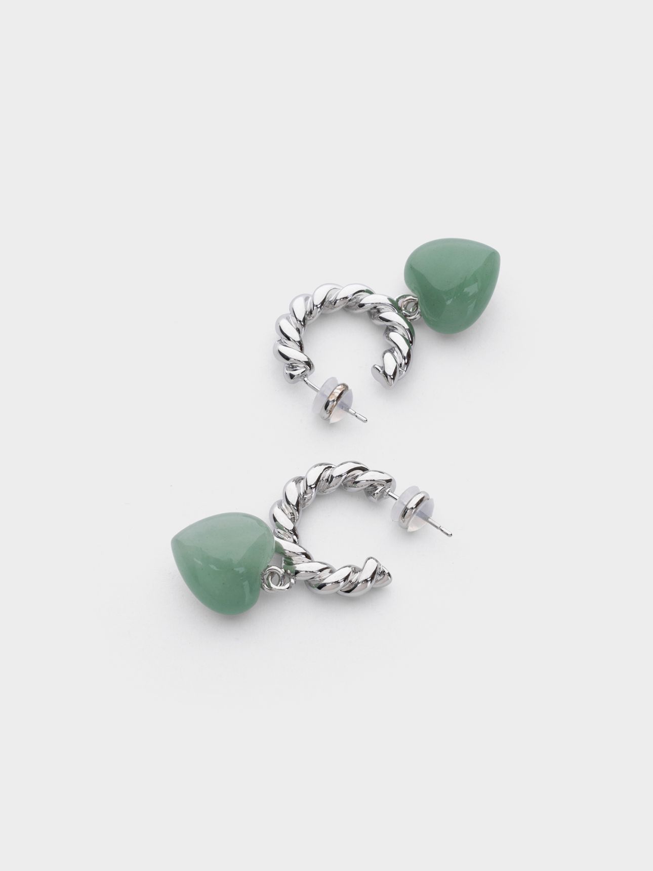 עגילי חישוק לב