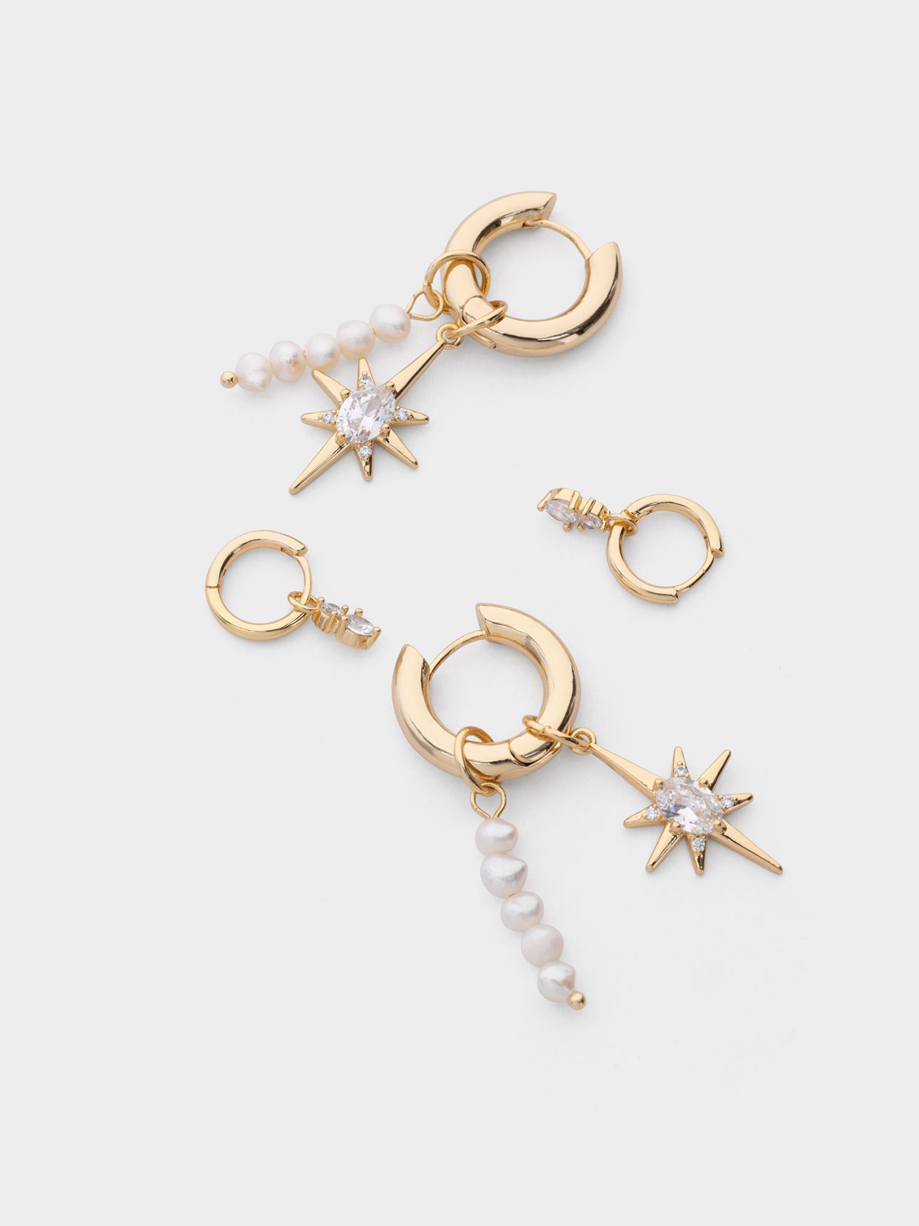 סט עגילי חישוק תליונים