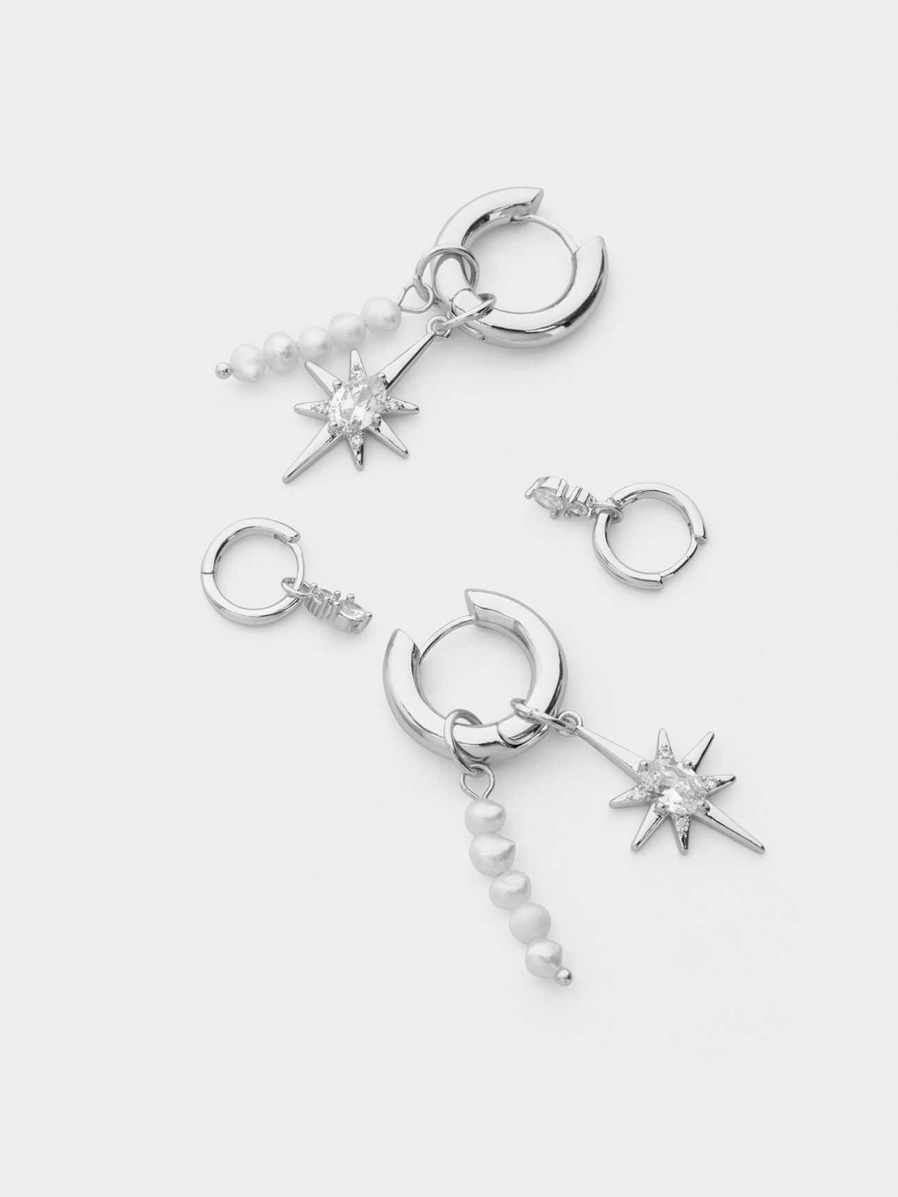 סט עגילי חישוק תליונים