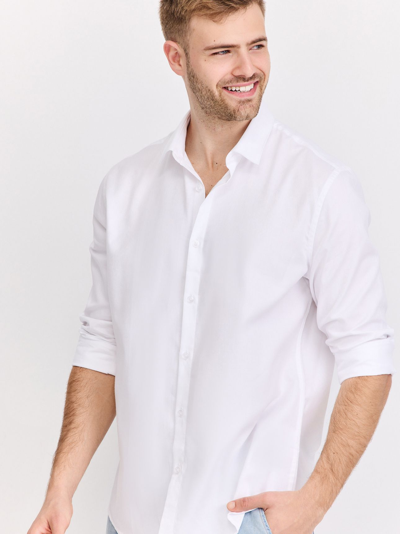 חולצה מכופתרת גולפר קלאסיק שרוול ארוך