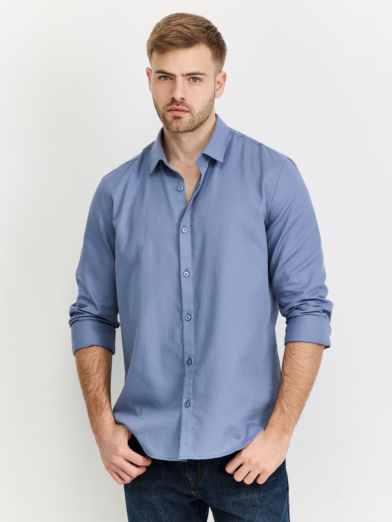 חולצה מכופתרת גולפר קלאסיק שרוול ארוך