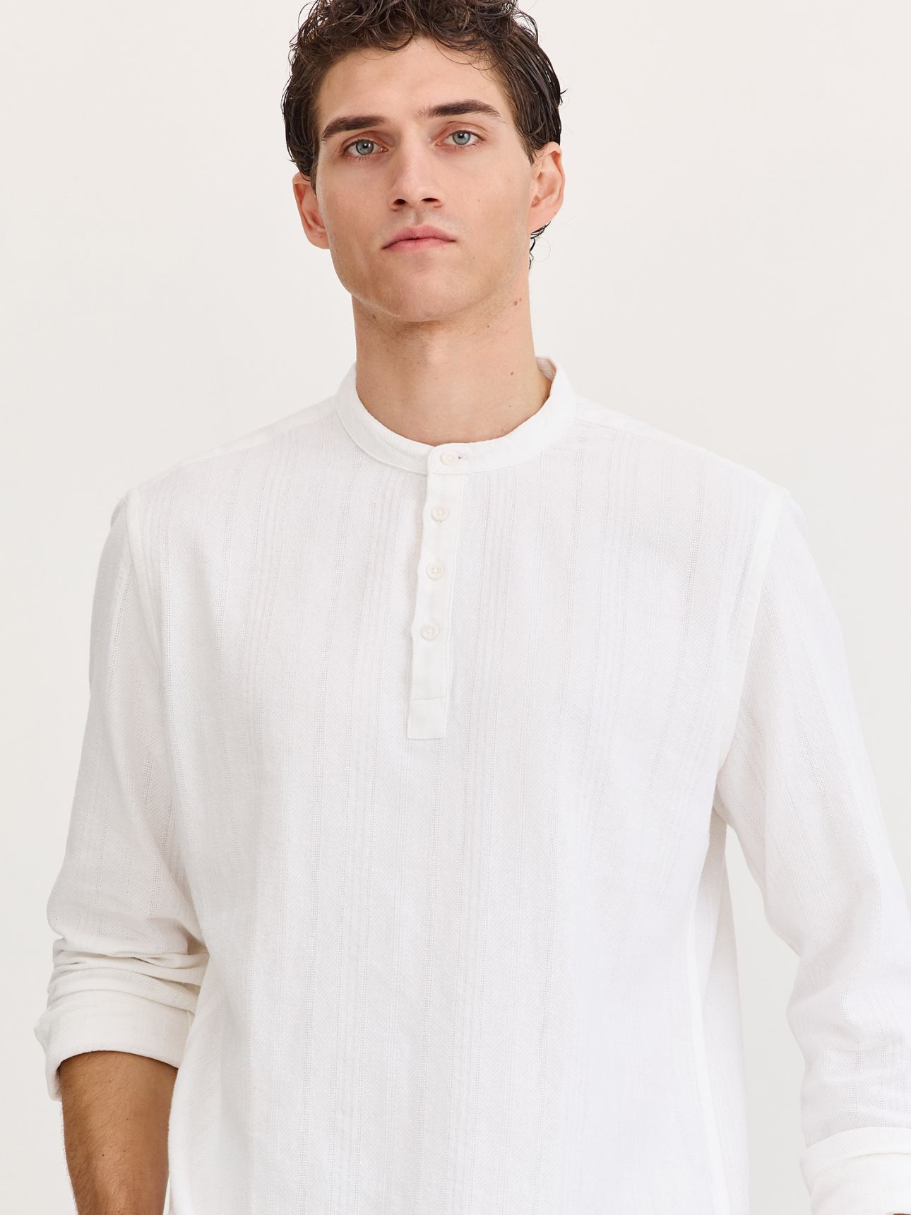 חולצת אריג שנטי סיני שרוול ארוך