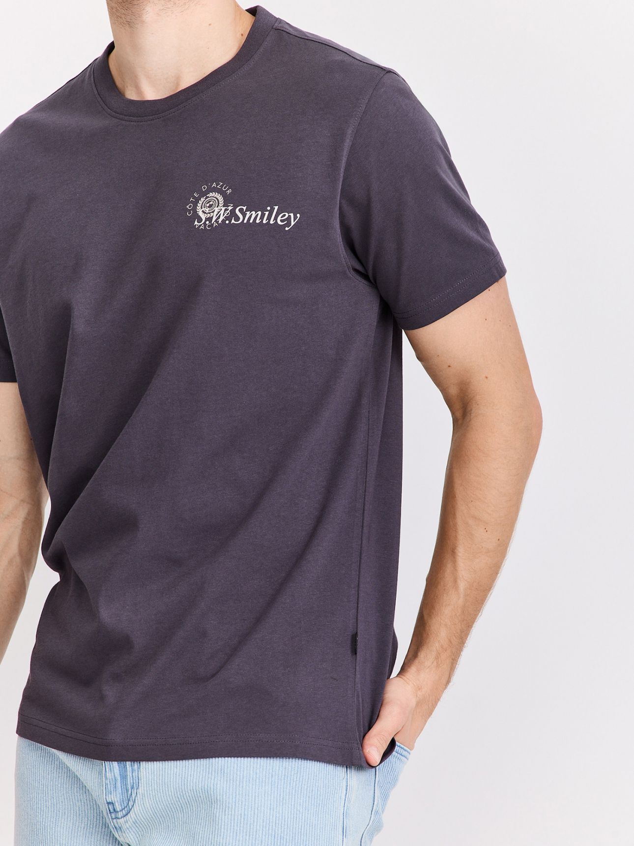 טי שירט קצרה דפוס חוף