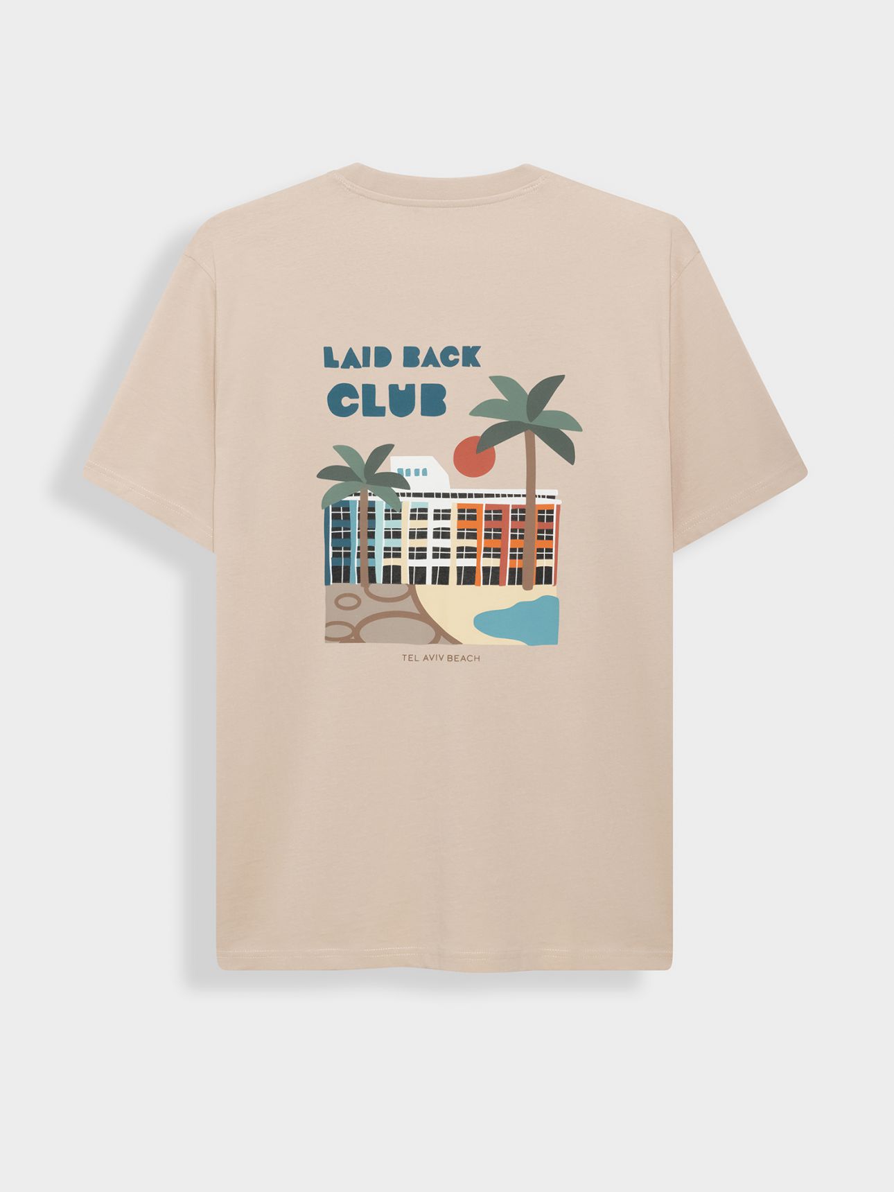 טי שירט קצרה דפוס חוף