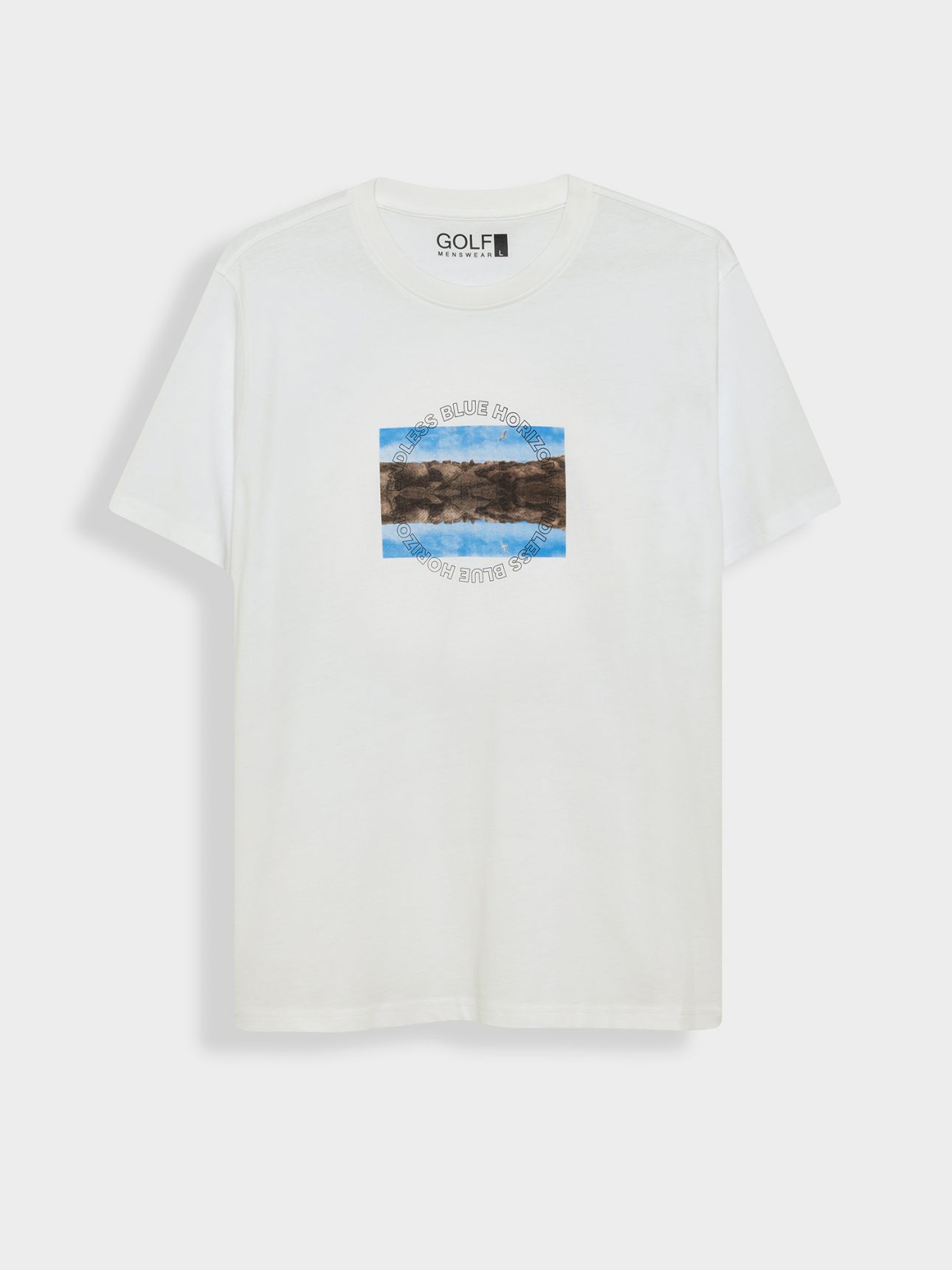 טי שירט קצרה דפוס חוף