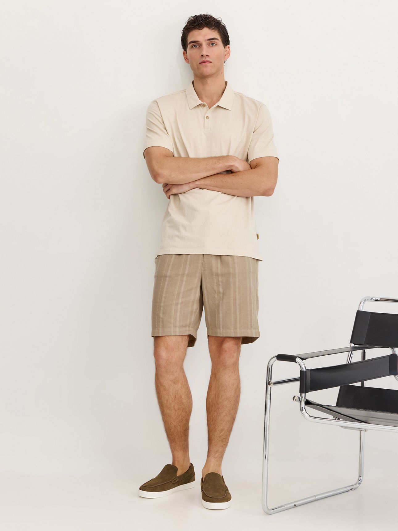 חולצת פולו טקסטורה