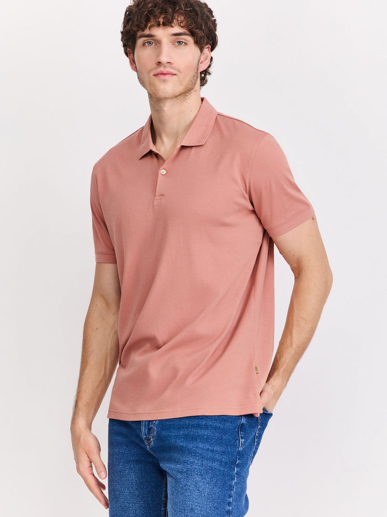 חולצת פולו כותנה פרימיום קצרה