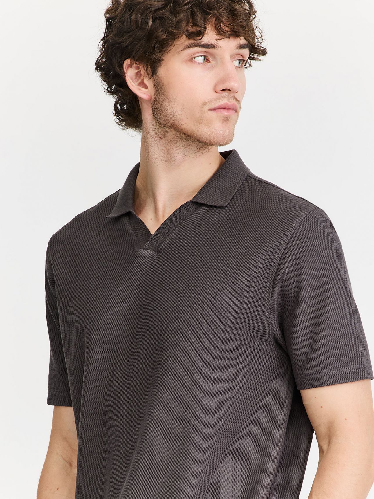 פולו טקסטורה שרוול קצר