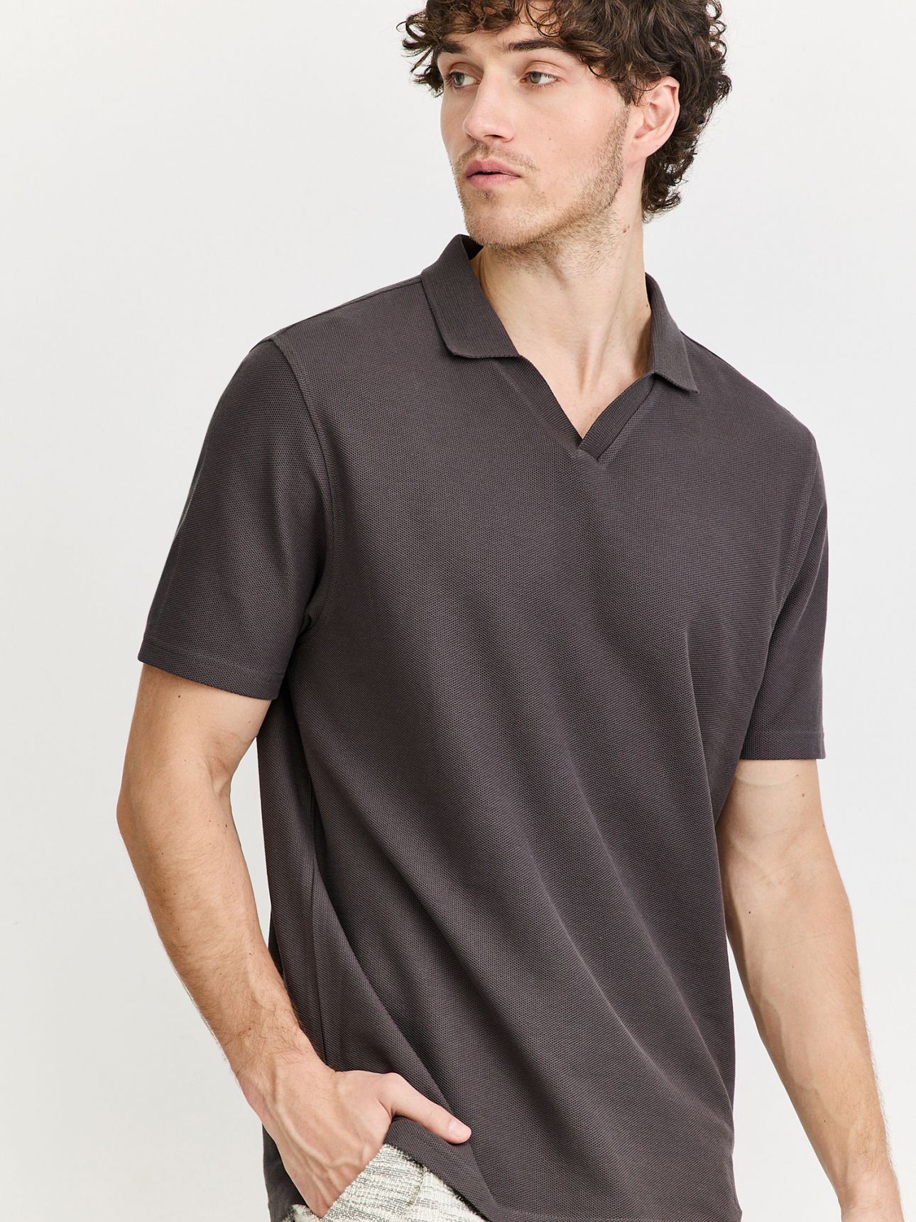 פולו טקסטורה שרוול קצר