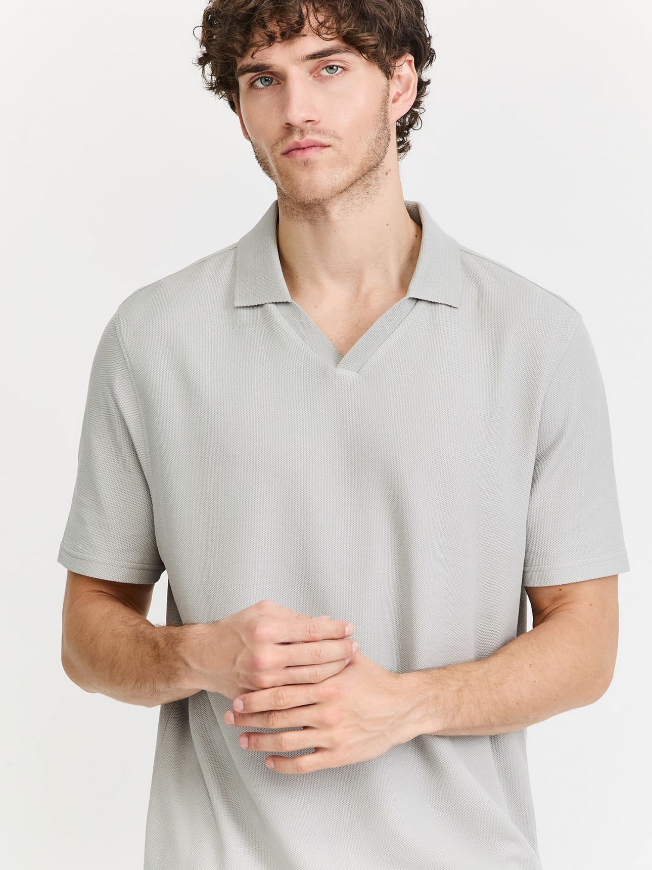 פולו טקסטורה שרוול קצר