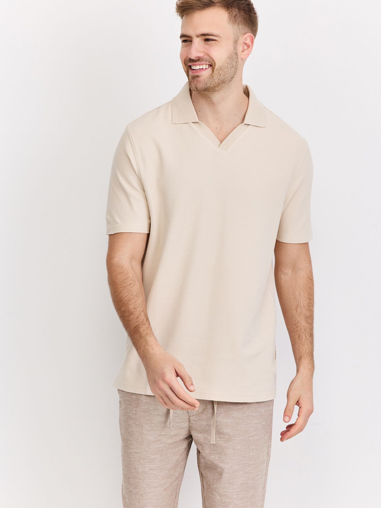 פולו טקסטורה שרוול קצר