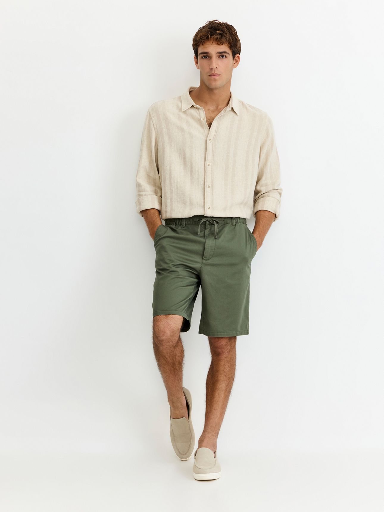 מכנסי ברמודה כותנה