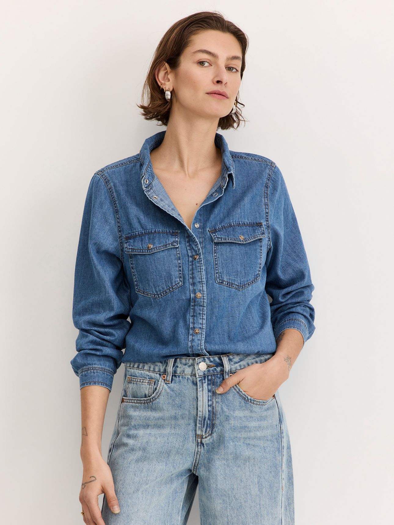 חולצת ג’ינס ארוכה