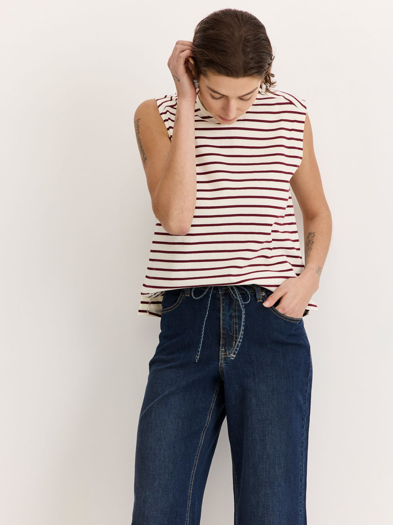 גופיית פסים אוברסייז