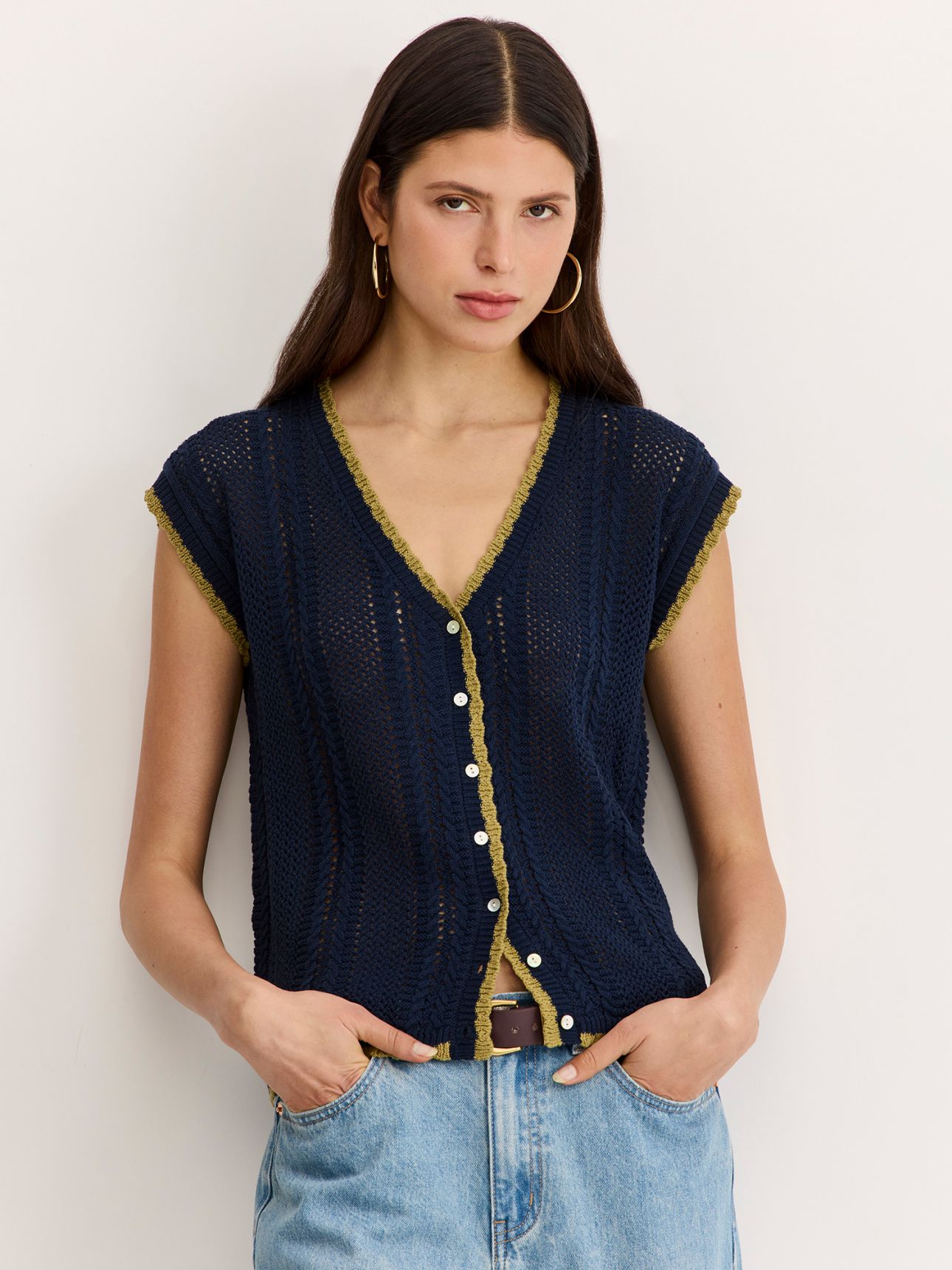 חולצת סריג מכופתרת