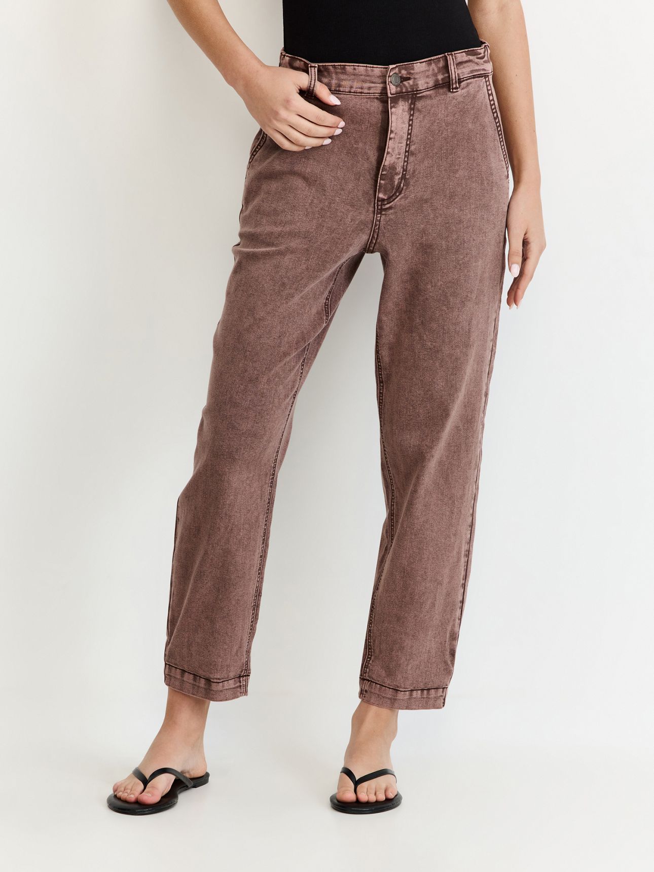 מכנסי PAPER BAG במראה ג’ינס