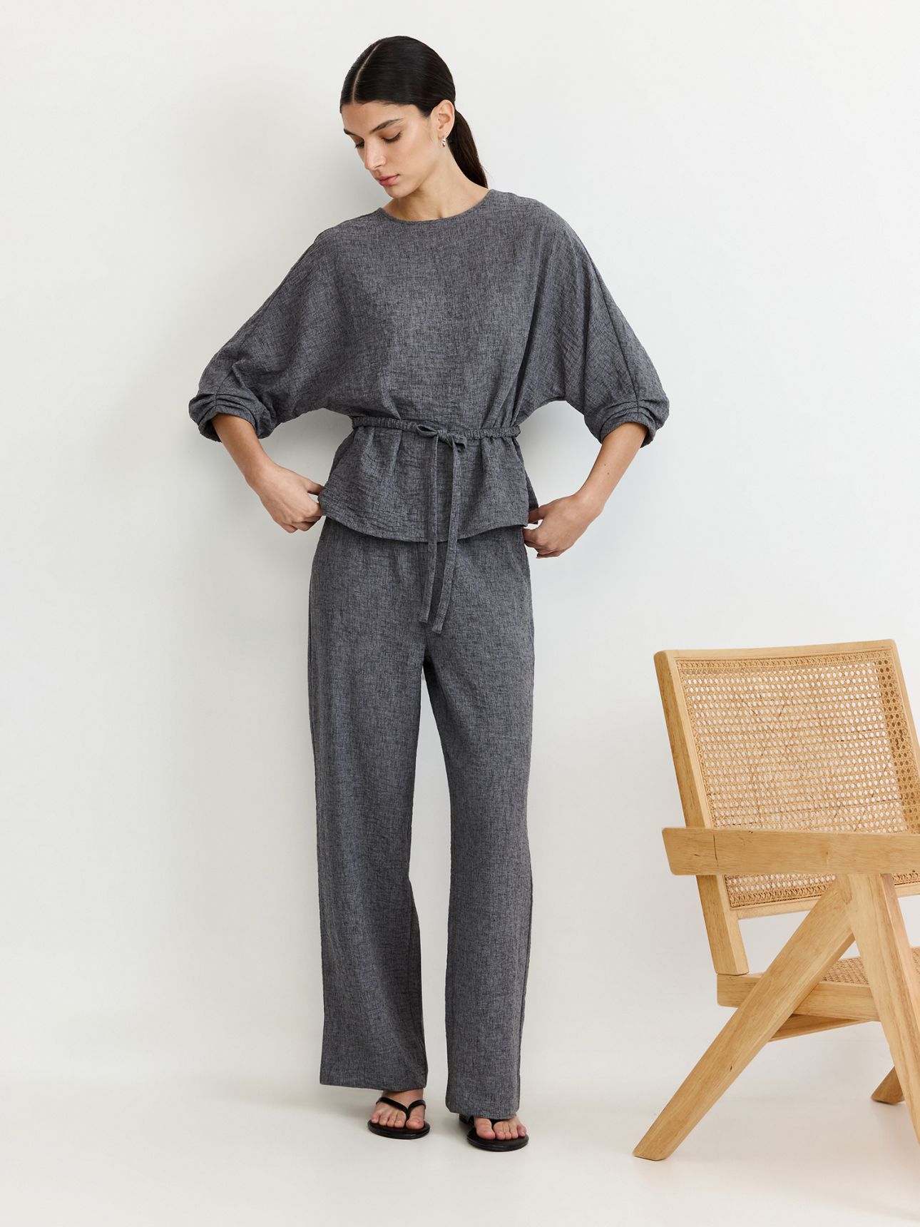 מכנסי חופשה רגל רחבה