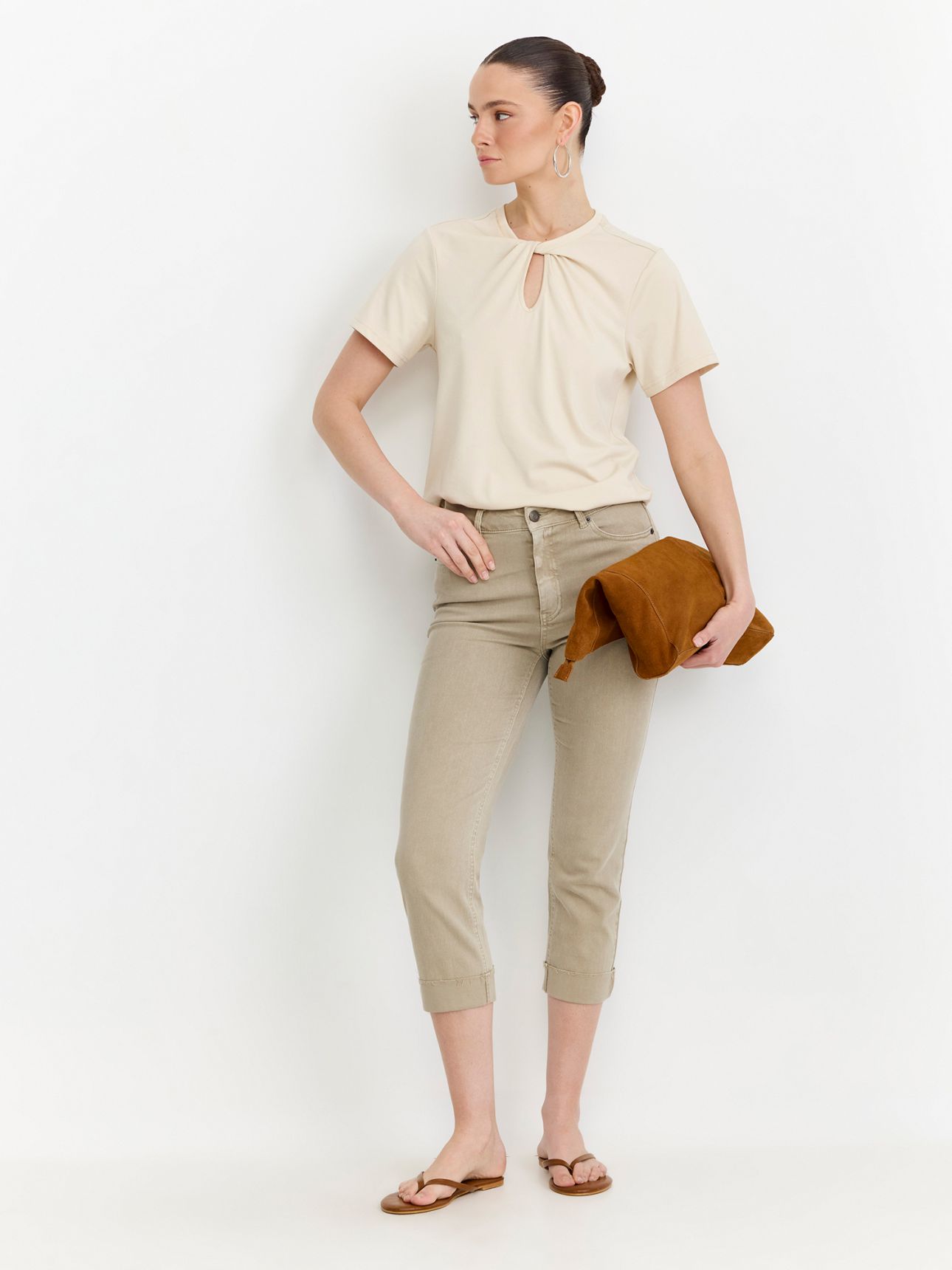 מכנסי חמש כיסים קפרי