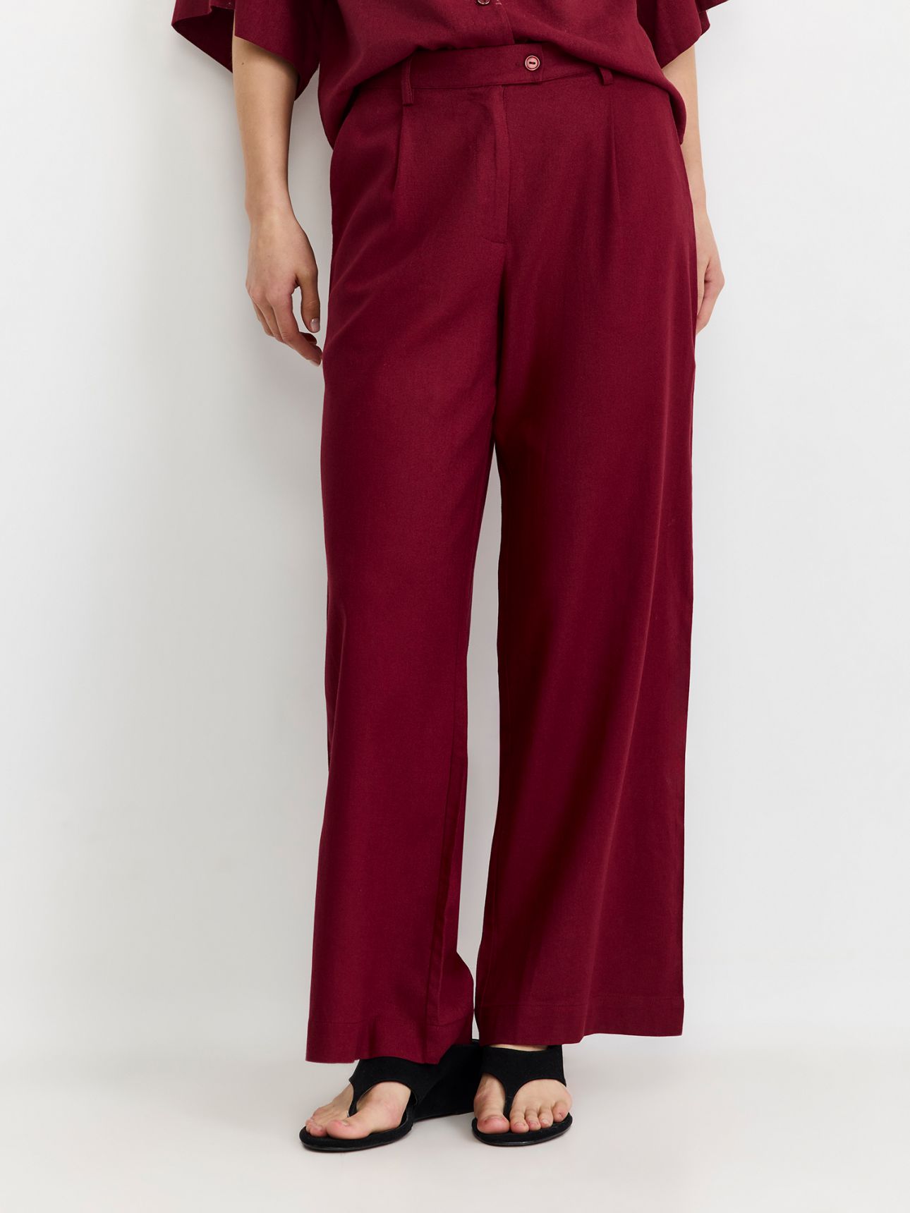 מכנסיים מחוייטים תערובת פשתן