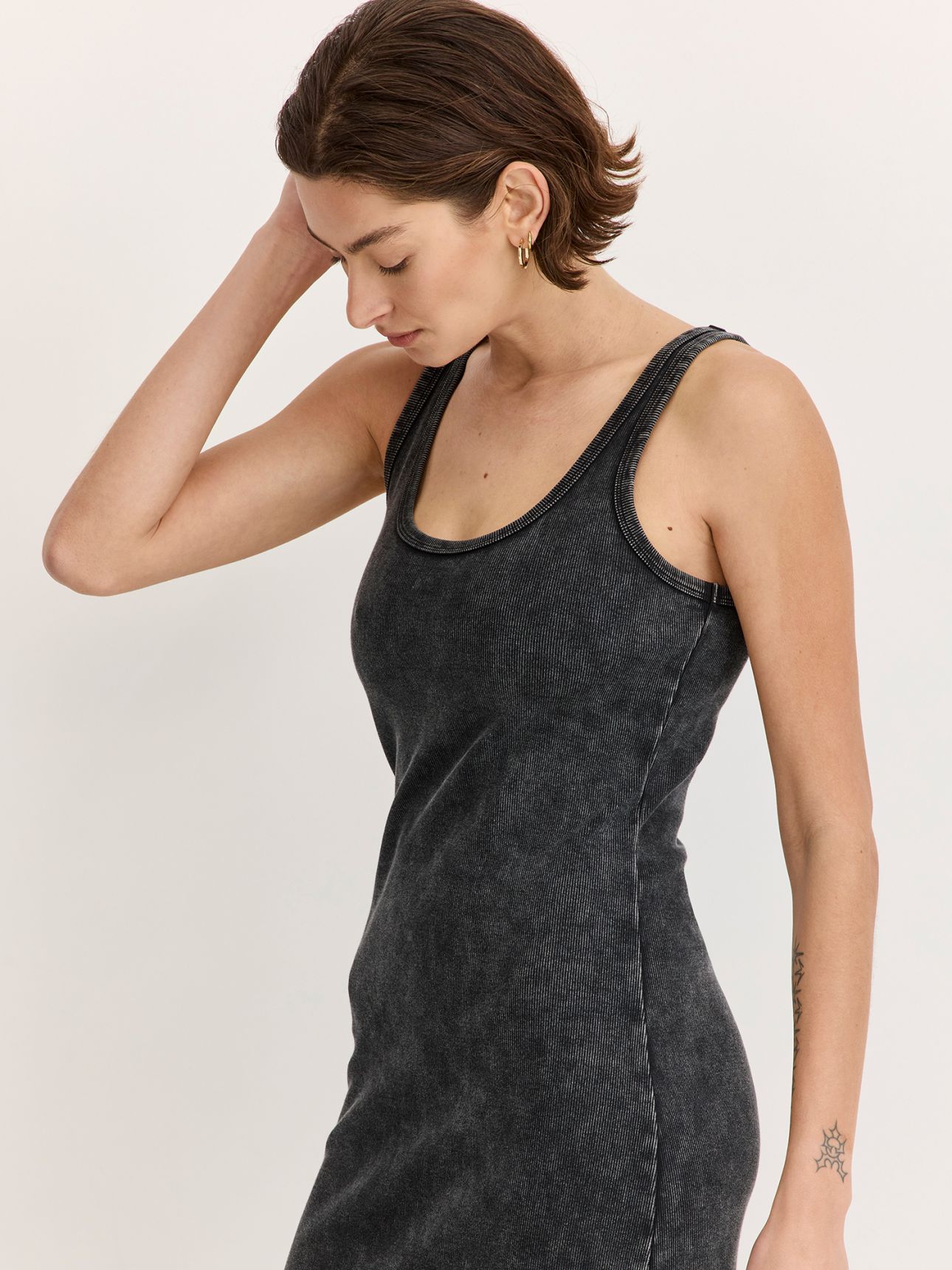 שמלת מקסי ריב שטופה