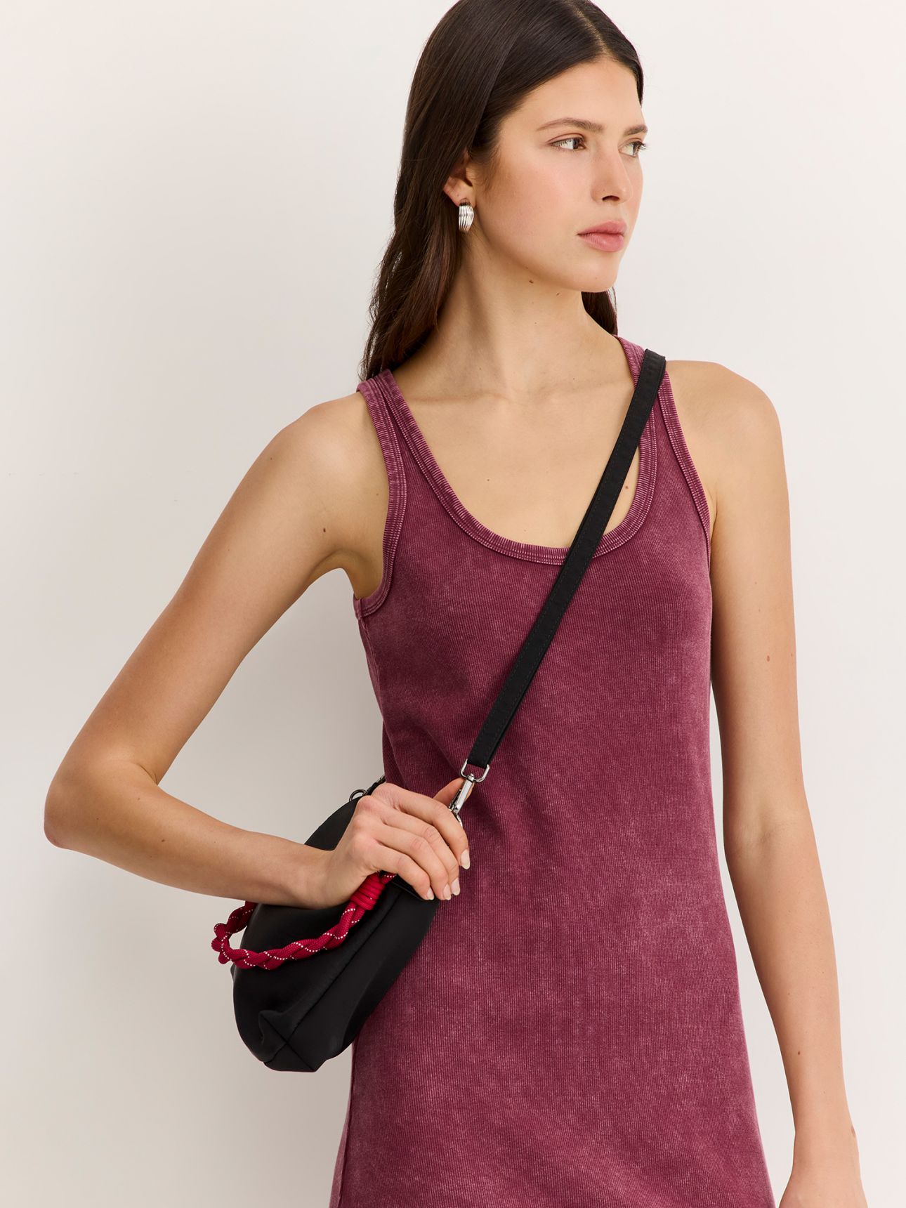 שמלת מקסי ריב שטופה