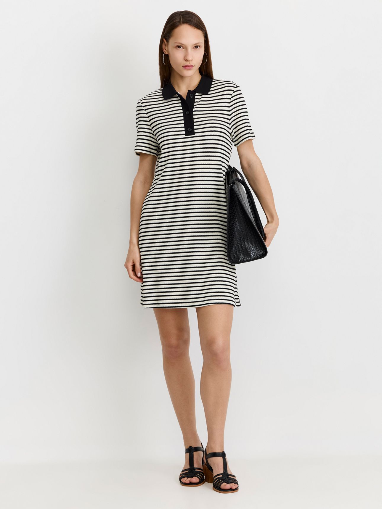 שמלת וופל פסים