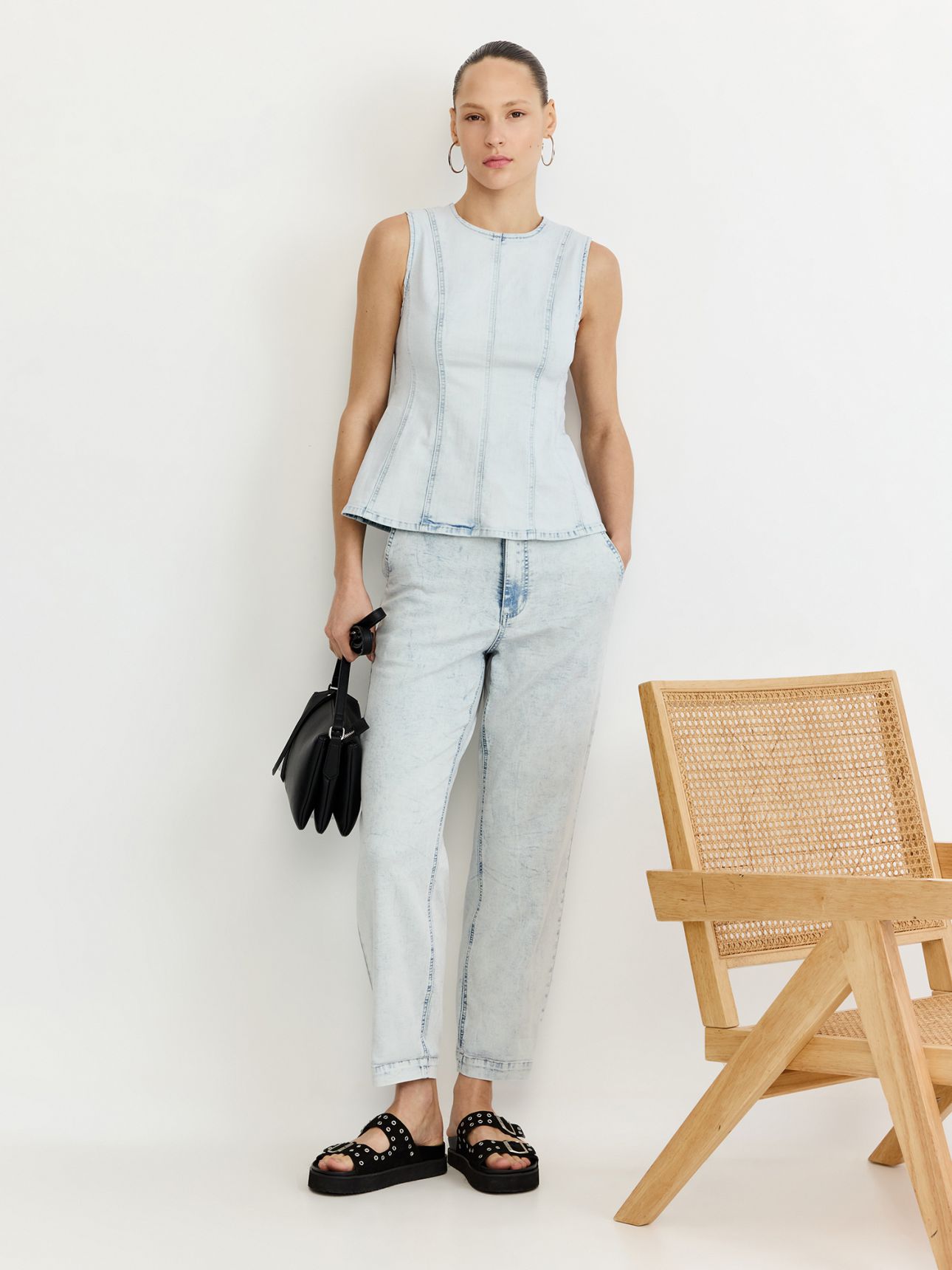 מכנסי ג’ינס PAPERBAG פרנץ טרי