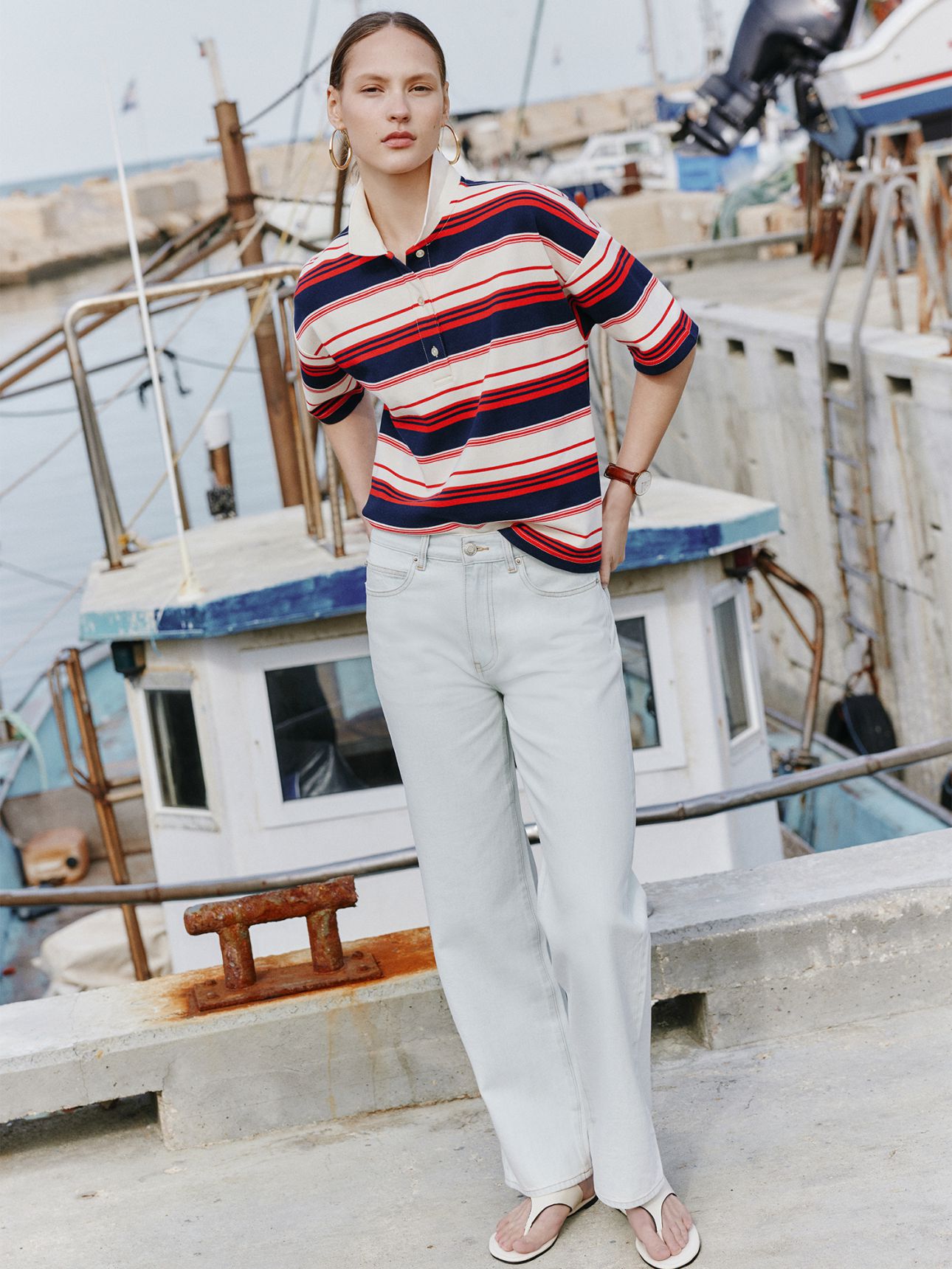 ג’ינס רחב במראה שטוף