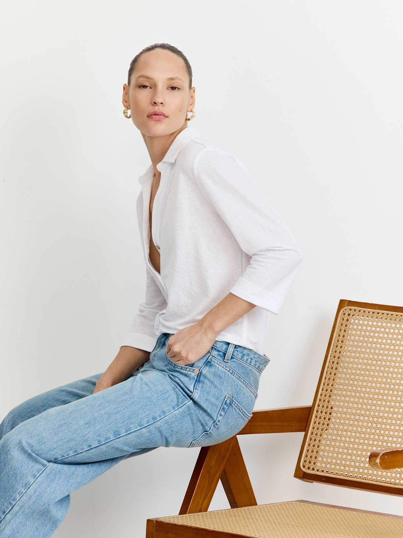 חולצת טוניקה מכופתרת